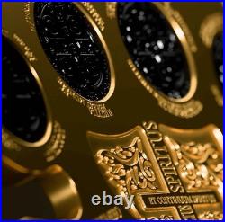 2025 Samoa The Holy Knuckles 2 oz Silver Antiqued Gilded Shaped Coin