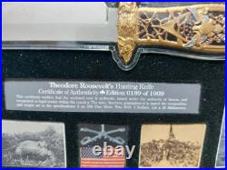 2025 Samoa Theodore Roosevelt's Hunting Knife 2 oz Silver Antiqued Gilded Coin