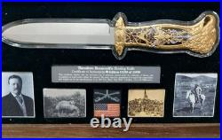 2025 Samoa Theodore Roosevelt's Hunting Knife 2 oz Silver Antiqued Gilded Coin