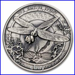 2025 Sioux Nation 1 oz Silver UHR Antique Dragonfly Spirit 2025 Sioux Nation 1 oz Silver UHR Antique Dragonfly Spirit