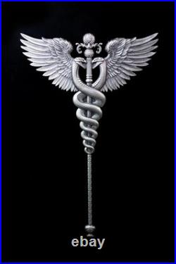 2025 South Korea Divine Weapons Winged Staff 2.5 oz Silver Antiqued Medal