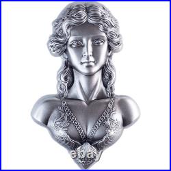 2025 South Korea The Goddesses Venus 2 oz Silver Antiqued High Relief Stacker