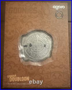 2025 The Goonies Spanish Doubloon Antiqued Silver 1 oz NZM Agoro Niue