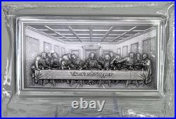 2025 The Last Supper 2 oz Silver Antiqued Ultra High Relief Stacker Antiqued