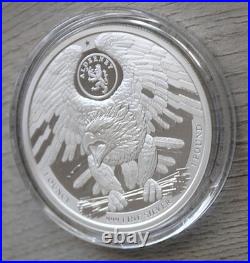 2025 UK ALDERNEY JODY CLARK LADY LIBERTY 1oz. 999 Ag ENHANCED REV PROOF HR COA