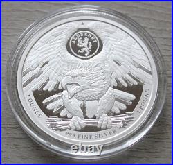 2025 UK ALDERNEY JODY CLARK LADY LIBERTY 1oz. 999 Ag ENHANCED REV PROOF HR COA