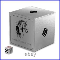 2026 1 oz Antique Fiji Silver Year of the Horse Dice Coin (Box, CoA)