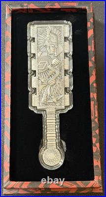 2026 2 Oz. 999 Silver Samoa Huitzilopochtli's Macuahuitl Antiqued Shaped Coin