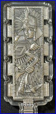2026 2 Oz. 999 Silver Samoa Huitzilopochtli's Macuahuitl Antiqued Shaped Coin