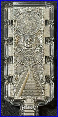 2026 2 Oz. 999 Silver Samoa Huitzilopochtli's Macuahuitl Antiqued Shaped Coin