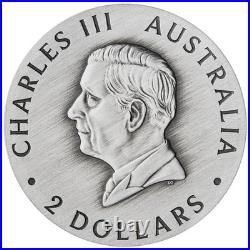 2026 Australia 2 oz Silver Antiqued & Colored Ulysses Butterfly