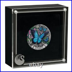 2026 Australia 2 oz Silver Antiqued & Colored Ulysses Butterfly