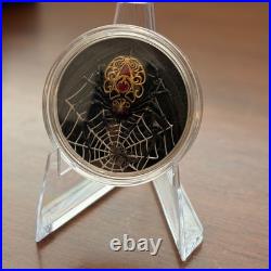 2026 Cameroon Black Widow Creatures of Nocturne 1oz Silver Coin AF