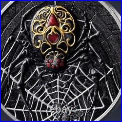 2026 Cameroon Black Widow Creatures of Nocturne 1oz Silver Coin AF