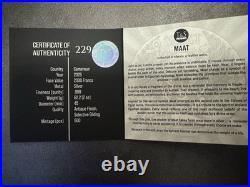 2026 Cameroon Echoes of Egypt Maat 2 oz Silver Antiqued High Relief Gilded Coin