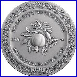 2026 Cameroon Eternal Love Celestial Beauty 1 oz Antique finish Silver Coin