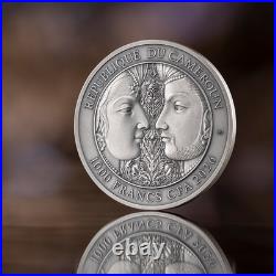 2026 Cameroon Kama Sutra III Moments of Love 1 oz Antique finish Silver Coin