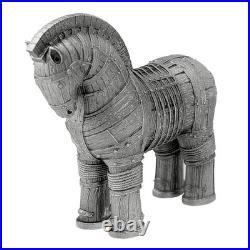 2026 Cameroon Shadows of Myths Trojan Horse 2 oz Silver Antiqued 3D Shaped Coin