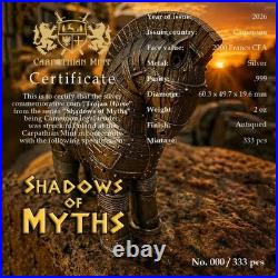 2026 Cameroon Shadows of Myths Trojan Horse 2 oz Silver Antiqued 3D Shaped Coin