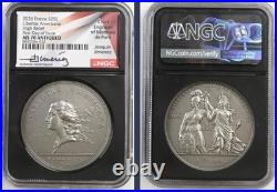 2026 France 25 Euro LIBERTAS AMERICANA 2 Oz Silver NGC MS 70 ANTIQUED FDOI