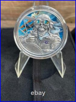 2026 Ghana Pilot Memento Mori 1 oz Antique finish Silver Coin