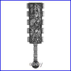 2026 Huitzilopochtli's Macuahuitl 2 oz. 999 Pure Antiqued Silver Mintage of 500