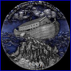 2026 Liberia Noah's Ark 2 oz. 999 Silver Coin With UV Effect Colorized Version