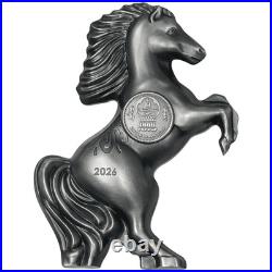 2026 Mongolia Lunar Year Collection Wild Horse 1 oz Silver Shaped Coin 2026 Mongolia Lunar Year Collection Wild Horse 1 oz Silver Shaped Coin