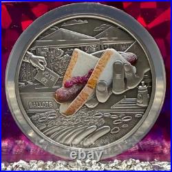 2026 Niue Aussie Sausage Sizzle Fine Silver Coin MS70 Antiqued Colorized 1 of 50