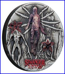 2026 STRANGER THINGS-VILLAINS- Antiqued 2oz $2 Colored Silver Coin Netflix Drama