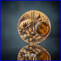 2026 Samoa Dragonfly Amber Mirage 2 oz Antique finish Silver Coin