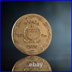 2026 Samoa Dragonfly Amber Mirage 2 oz Antique finish Silver Coin