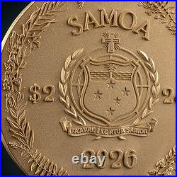 2026 Samoa Dragonfly Amber Mirage 2 oz Antique finish Silver Coin