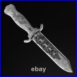 2026 Samoa Theodore Roosevelt's Bowie Knife 2 oz Silver Antiqued Shaped Coin