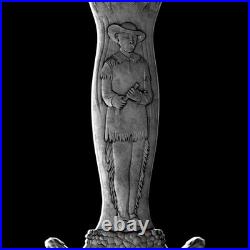 2026 Samoa Theodore Roosevelt's Bowie Knife 2 oz Silver Antiqued Shaped Coin