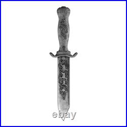 2026 Samoa Theodore Roosevelt's Bowie Knife 2 oz Silver Antiqued Shaped Coin