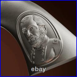 2026 Spectres Ulysses S. Grant's Revolver 2 oz Silver Antiqued Shaped Coin withBox
