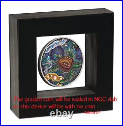 2026 TURTLE YAUNATI 2oz Silver Antiqued Colored Coin NGC MS70 ER Flag Label
