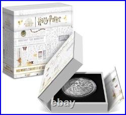 3 Oz Silver Coin 2023 Niue $10 Harry Potter Hogwarts Chamber of Secrets Antiqued