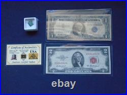 4 Pc. Lot- Rare Currency? Valuable Emerald? Gold-coin Estate Collection Sale