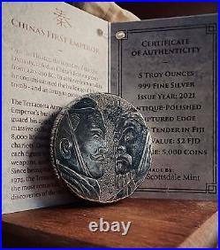 5 Troy OZ Silver Coin Antique Finish 99.9% Silver China's First Emperor