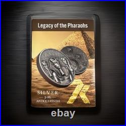 7k Metals 2022 Legacy of the Pharaohs 3oz 999 Antiqued Silver NGC MS70 Only 2022
