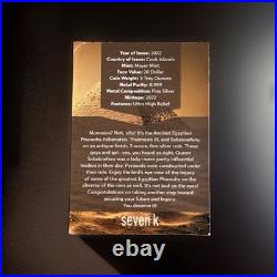 7k Metals 2022 Legacy of the Pharaohs 3oz 999 Antiqued Silver NGC MS70 Only 2022