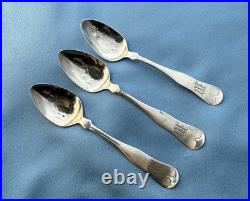 90 Coin Silver Scrap or Not 11 Teaspoons Different Makers All Damaged 159 Gr