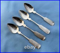 90 Coin Silver Scrap or Not 11 Teaspoons Different Makers All Damaged 159 Gr