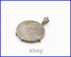 925 Silver Vintage Antique Austrian Coin Locket Pendant (OPENS) PT14492