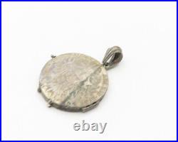 925 Silver Vintage Antique Austrian Coin Locket Pendant (OPENS) PT14492