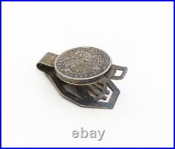 925 Sterling Silver Vintage Antique E Pluribus Unum Coin Money Clip TR1518