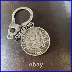 925 Sterling Silver Vintage Peruana Lima Coin Key Chain 1935 19.1 Gram