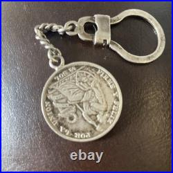 925 Sterling Silver Vintage Peruana Lima Coin Key Chain 1935 19.1 Gram